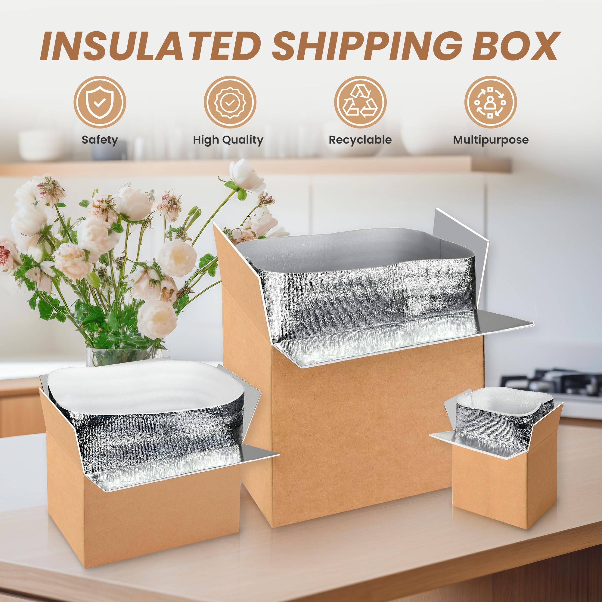 Foto 7 | Cajas De Envío Aislantes Simple Deluxe, Paquete De 2 Con Forro, 19 X 12 - Venta Internacional.