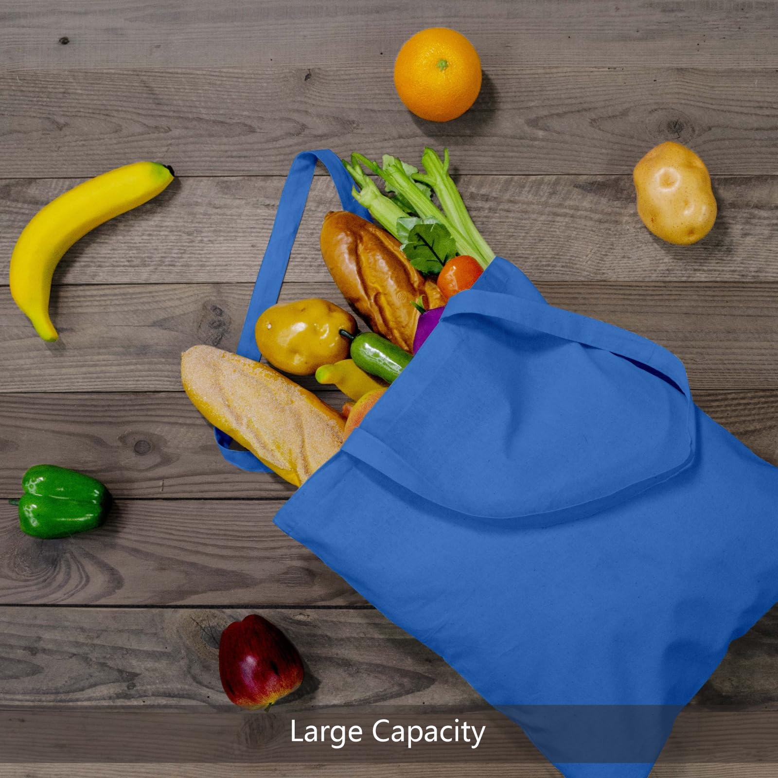Foto 5 | Bolsa De Tela Topdesign De Algodón Azul Océano, 16 X 15 Cm, Paquete De 12 - Venta Internacional.