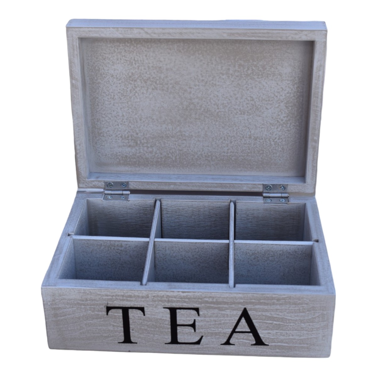 Foto 9 pulgar | Caja para Té Hogare Vintage Gris 6 Espacios