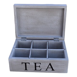 Foto 8 | Caja para Té Hogare Vintage Gris 6 Espacios