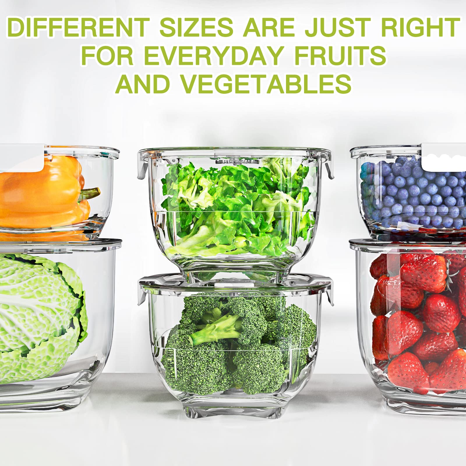 Foto 5 pulgar | Contenedores De Almacenamiento Luxear Para Productos Frescos, Verduras Y Frutas X3 - Venta Internacional.