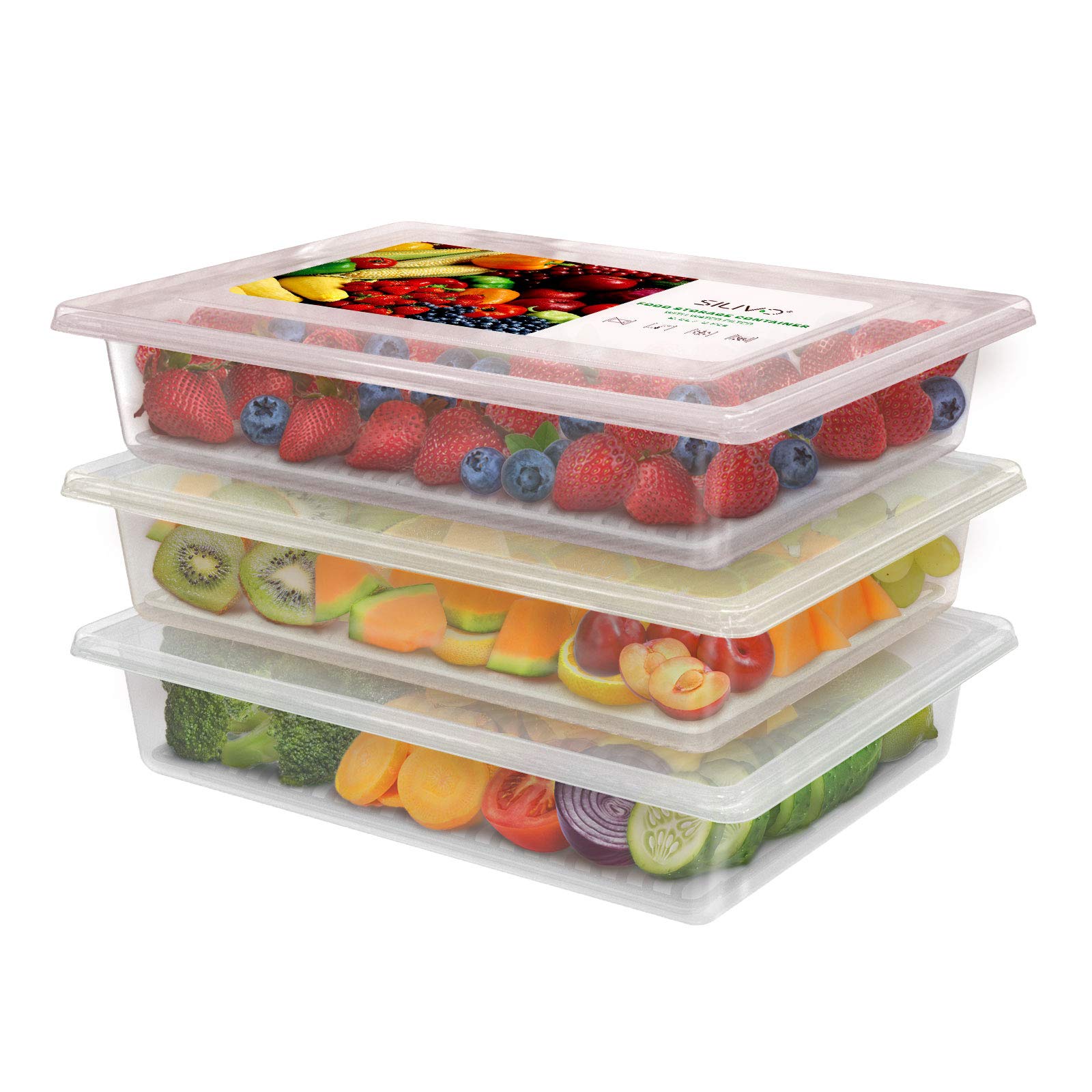 Contenedores Para Refrigeradores Silivo, 2,5 L (paquete De 3) - Venta Internacional.