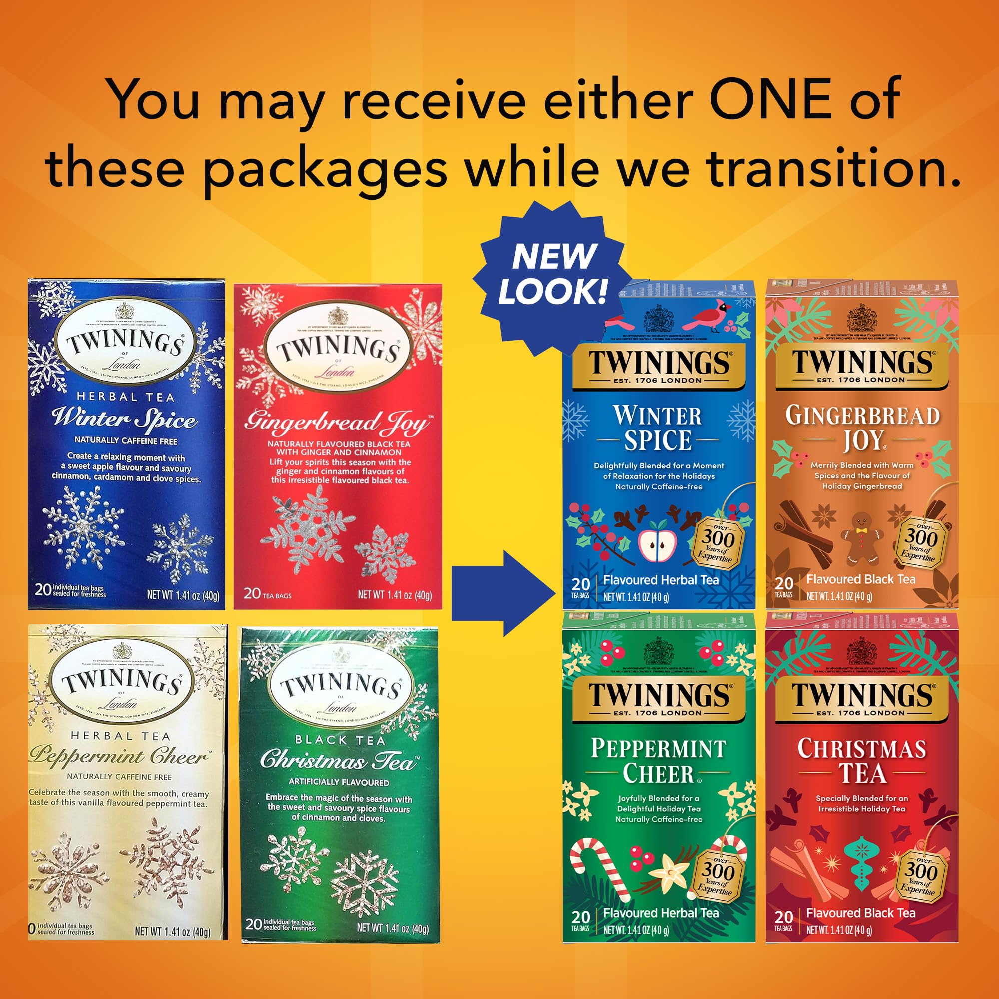 Foto 3 pulgar | Paquete Variado Navideño De Tea Twinings, 20 Bolsas X 4, Enjoy Hot Or Iced - Venta Internacional.