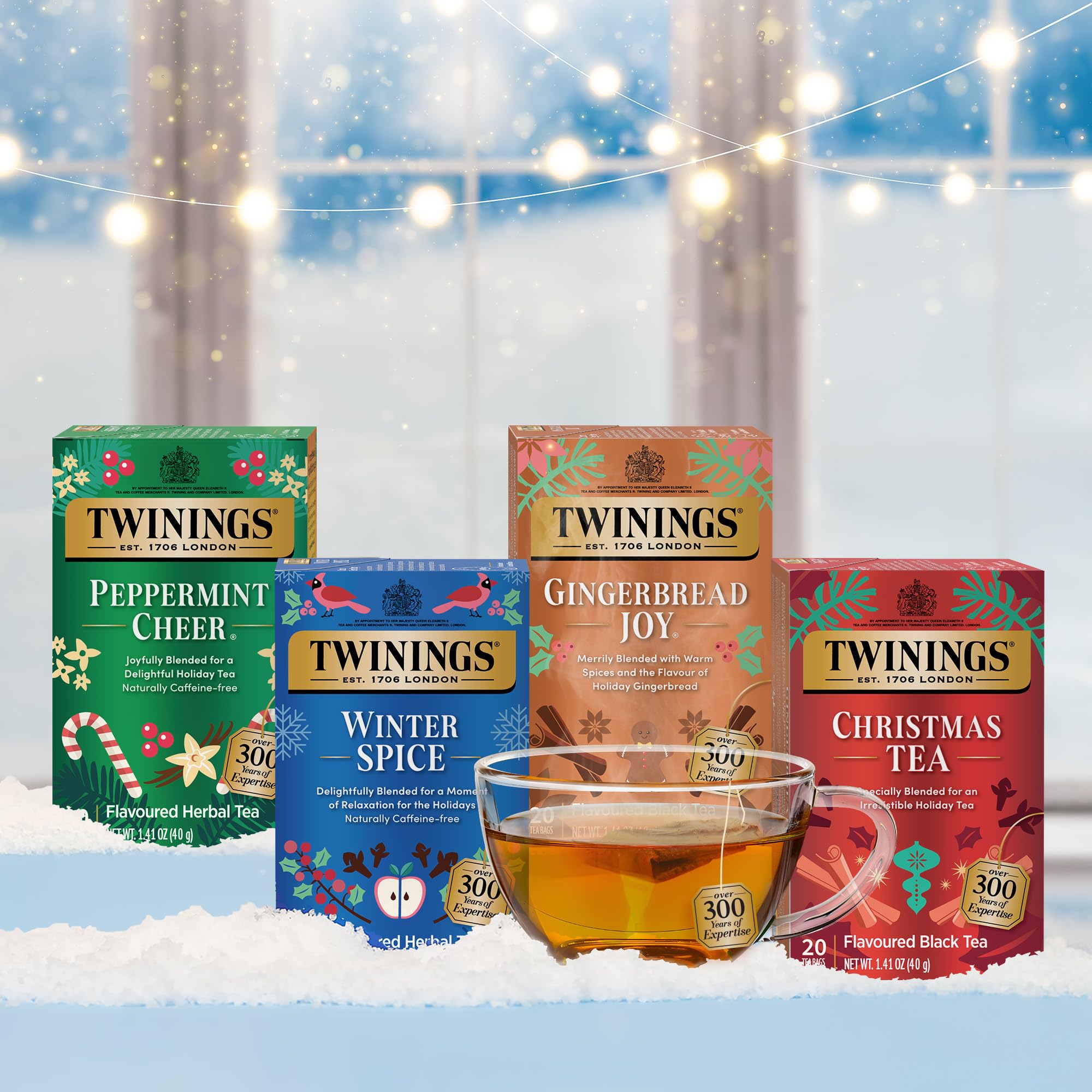 Foto 5 pulgar | Paquete Variado Navideño De Tea Twinings, 20 Bolsas X 4, Enjoy Hot Or Iced - Venta Internacional.