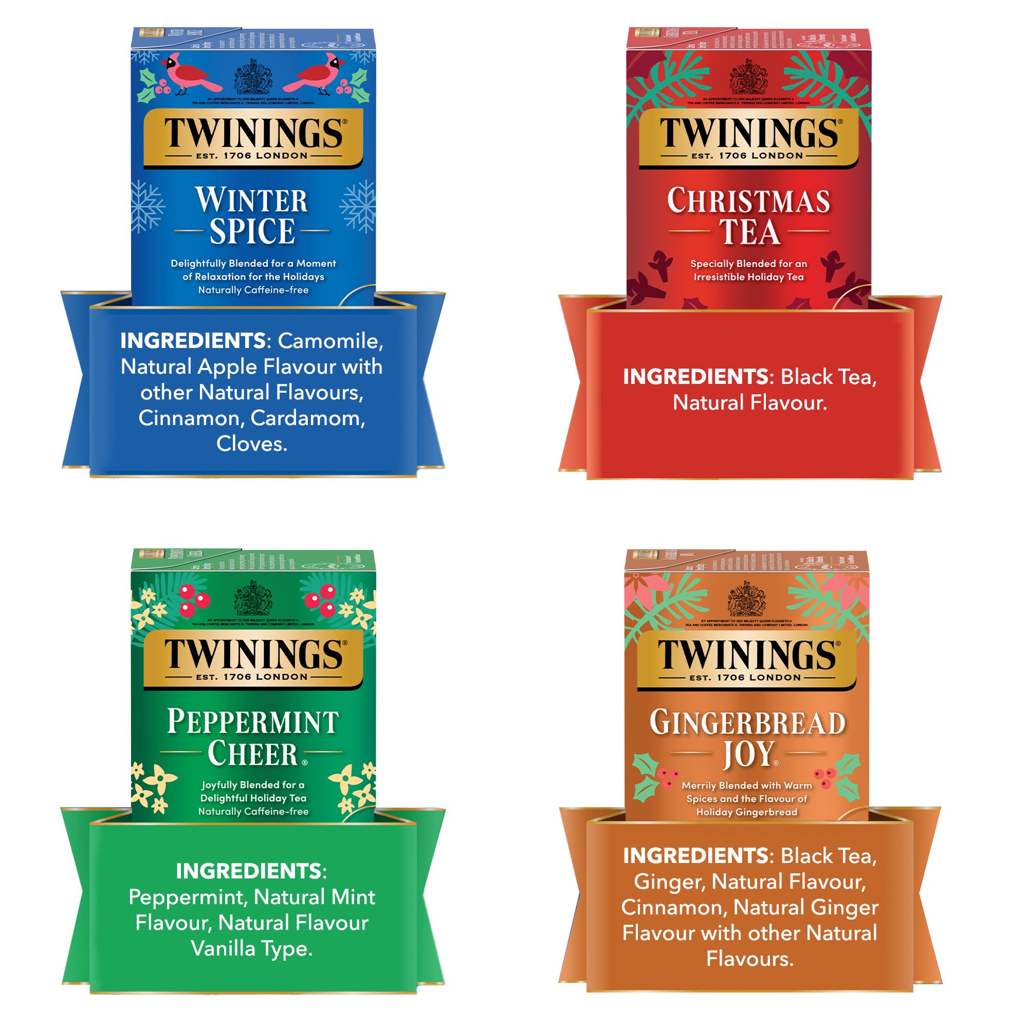 Foto 7 pulgar | Paquete Variado Navideño De Tea Twinings, 20 Bolsas X 4, Enjoy Hot Or Iced - Venta Internacional.