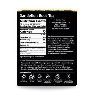 Foto 2 | 18 Bolsitas De Té De Raíz De Diente De León Orgánicas De Tea Buddha Teas - Venta Internacional.