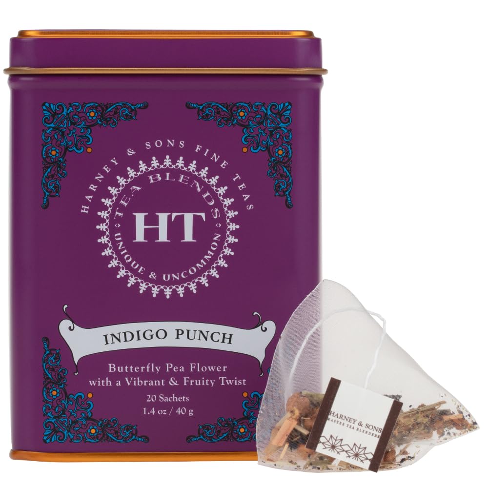 Foto 1 | Tea Harney & Sons Indigo Punch Con Forma De Mariposa Y Guisante  20 Bolsitas - Venta Internacional.