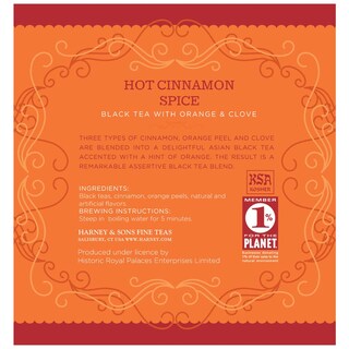 Foto 5 | Té Negro Con Especias Y Canela Caliente Tea Harney & Sons 75 Ml 30 Sobres - Venta Internacional.