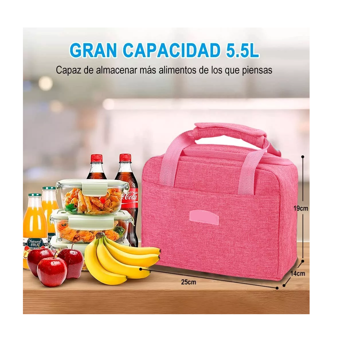 Foto 2 | Lonchera Térmica Eo Safe Imports ESI-5032 color Rosa