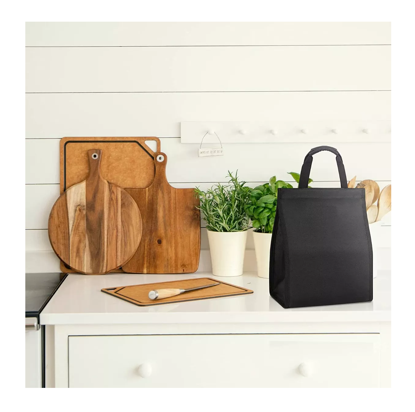 Foto 4 pulgar | Lonchera Bolsa Térmica Gran Capacidad Impermeable 2 Pcs Negro