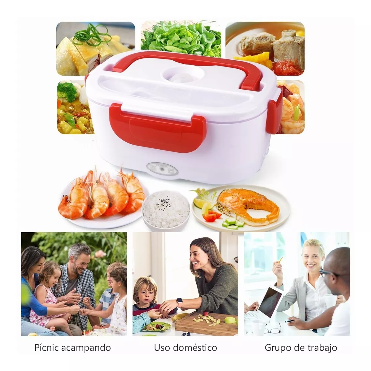 Foto 5 | Lonchera Eléctricas Portátil Para El Hogar Y El Vehículo Eo Safe Imports Esi-10588 Rojo