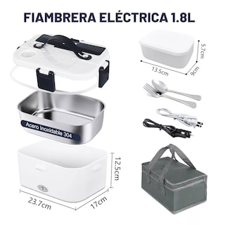 Foto 4 | Lonchera Eléctrica Portátil Para Conservar Calor 1.8l 80w Eo Safe Imports Esi-10587 Blanco