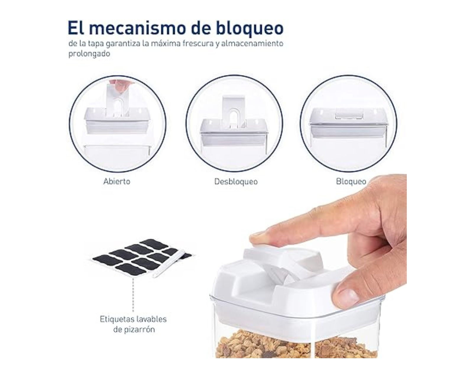 Foto 4 | Recipientes Herméticos para Alimentos Bluelander Transparentes 28 Unidades