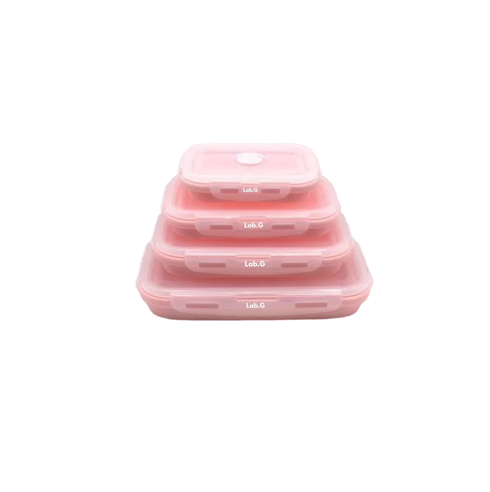 Foto 2 pulgar | Loncheras Plegables y Herméticas de Silicona 4 piezas Rosa