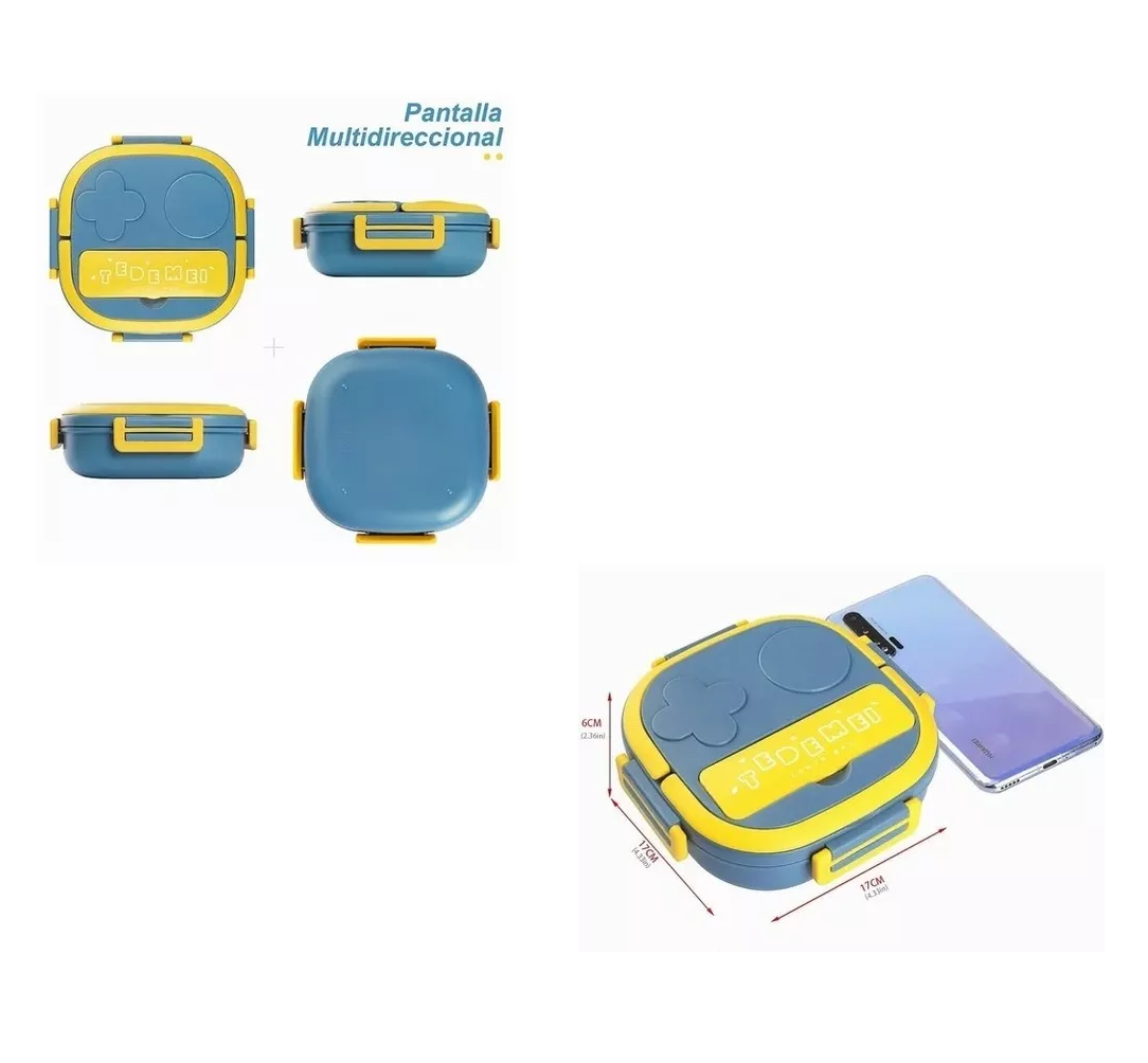 Foto 2 | Fiambrera Portátil Belug Infantil Boxinoxidable Azul/Amarillo