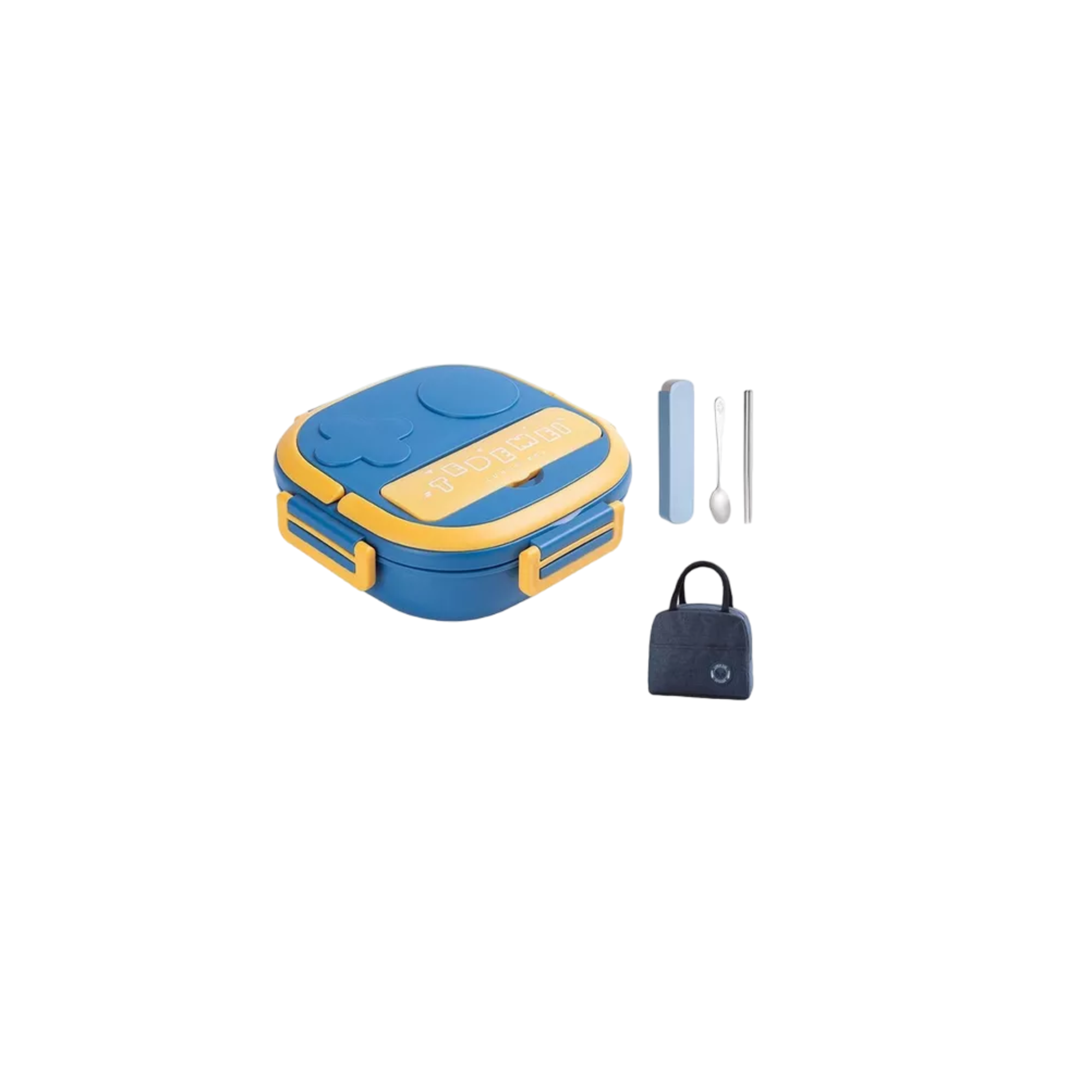 Fiambrera Portátiles Infantil Boxinoxidable Azul/amarillo
