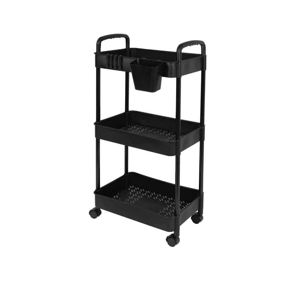 Carrito Organizador STYRKA Negro Multiusos 3 Niveles