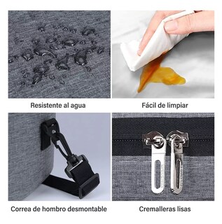 Foto 4 | Lonchera Térmica Aislante de Gran Capacidad Gris