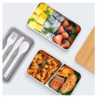Foto 4 | Fiambrera Portátil Lunch Box Lonchera Gran Capacidad 1200 Ml Blanca