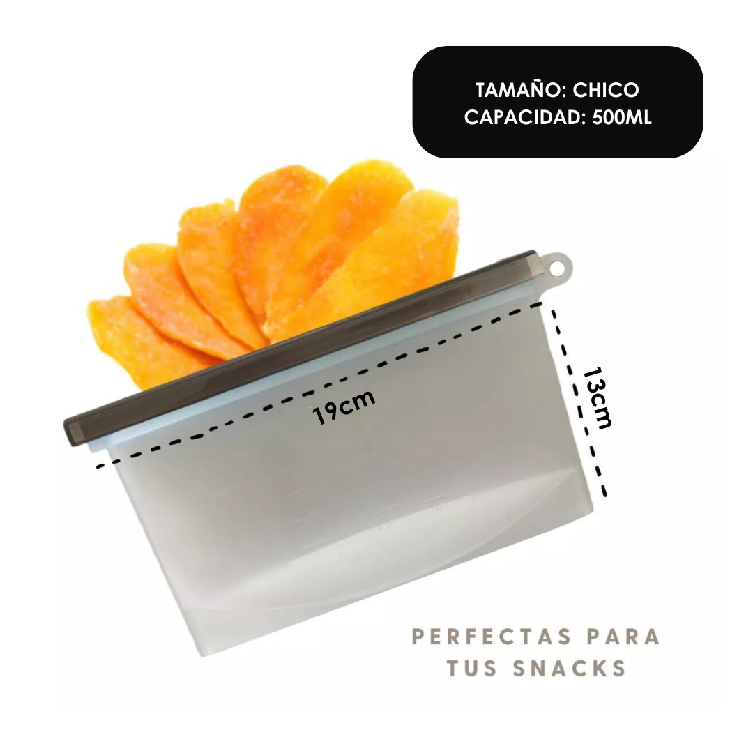 Foto 3 pulgar | Bolsas Reutilizables Silicón Almacenar Comida Snacks 6piezas