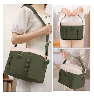 Foto 4 | Lonchera Térmica Bolsa De Almuerzo Portátil Fiambrera Escolar Verde