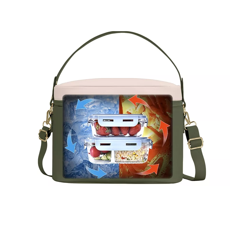 Foto 4 pulgar | Lonchera Térmica Bolsa De Almuerzo Portátil Fiambrera Escolar Verde