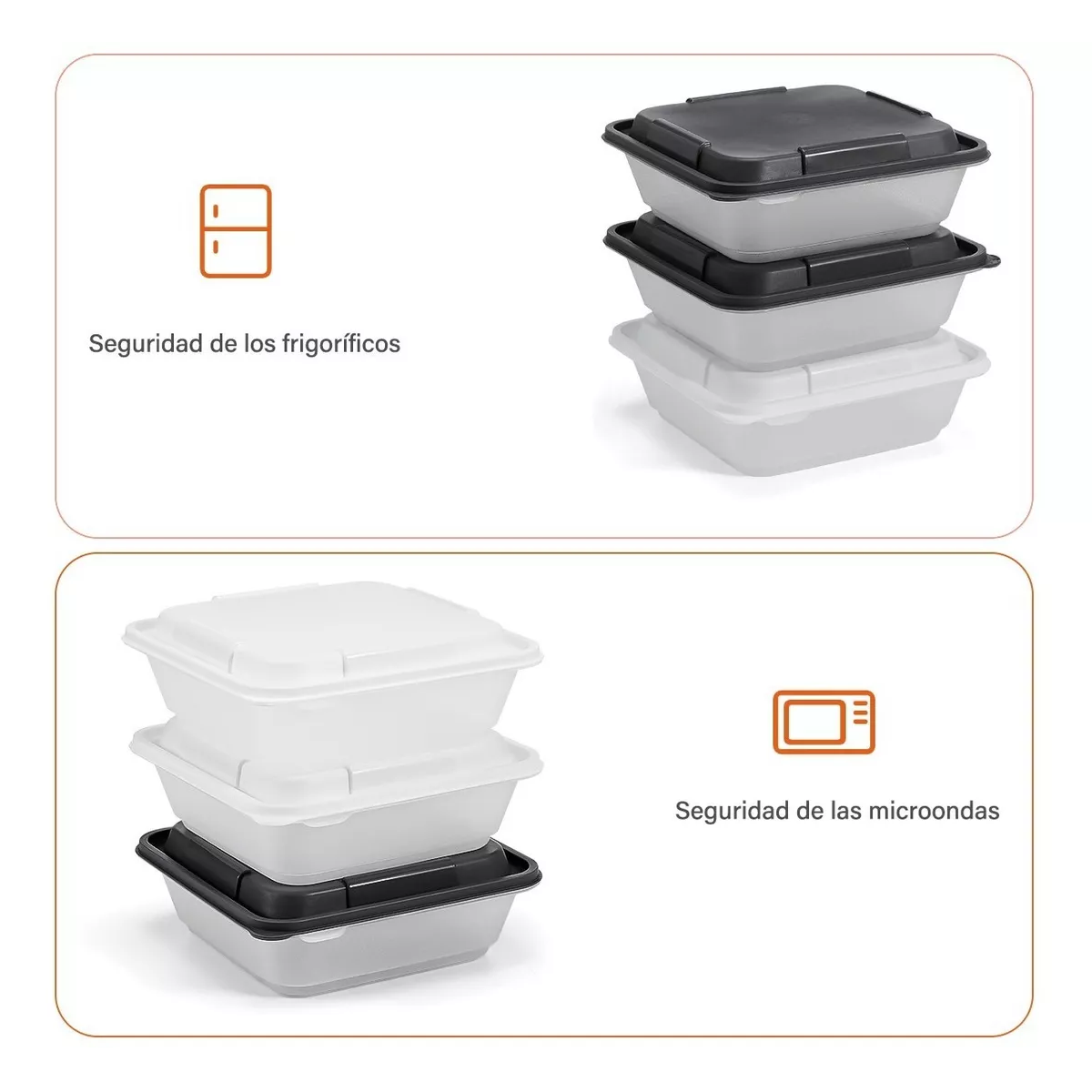 Foto 3 pulgar | Contenedor Alimentos Con Tapa Recipientes Plástico 6 Pz