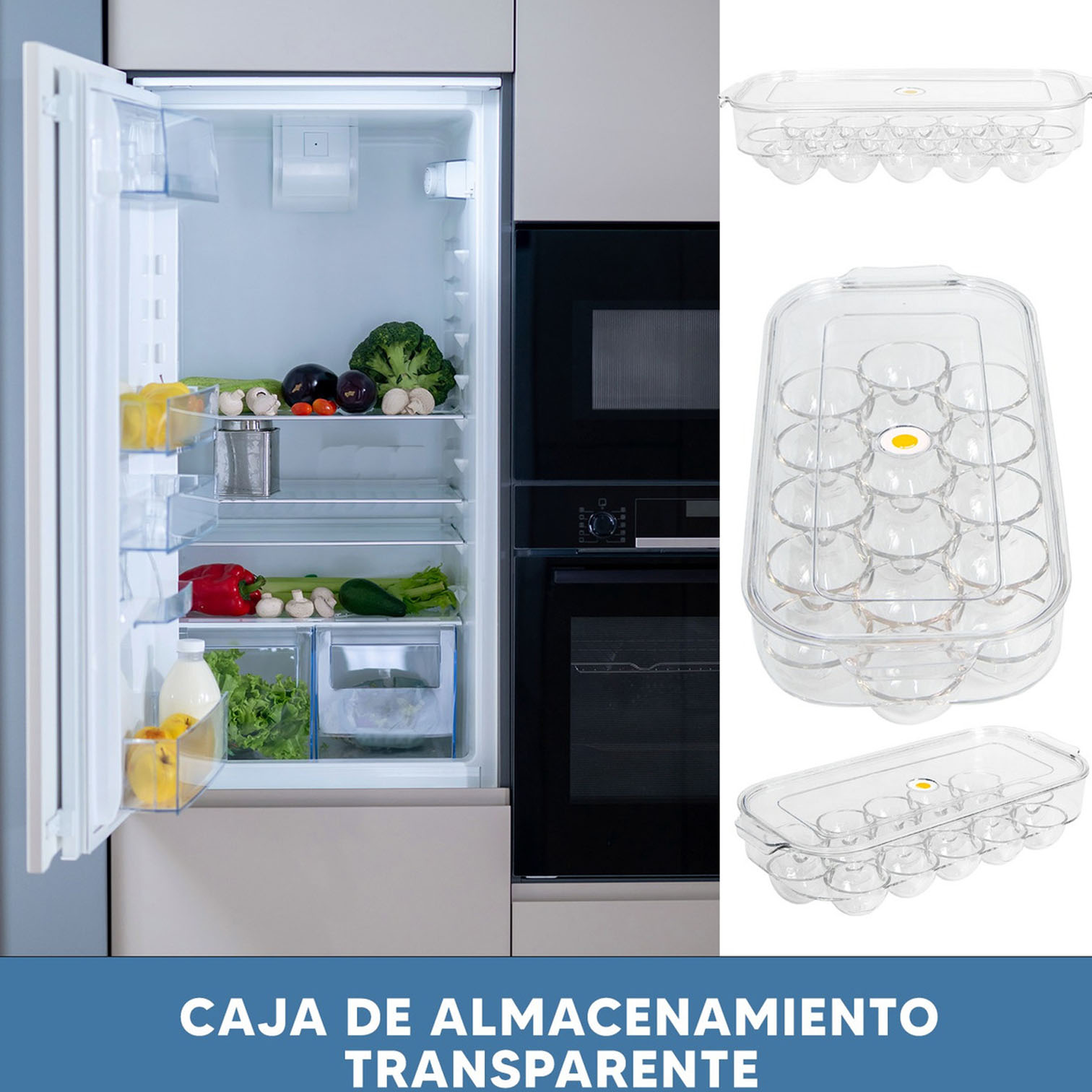 Foto 5 pulgar | 2 Organizadores De Huevos Jauz Improvement Para Refrigerador (j0437)
