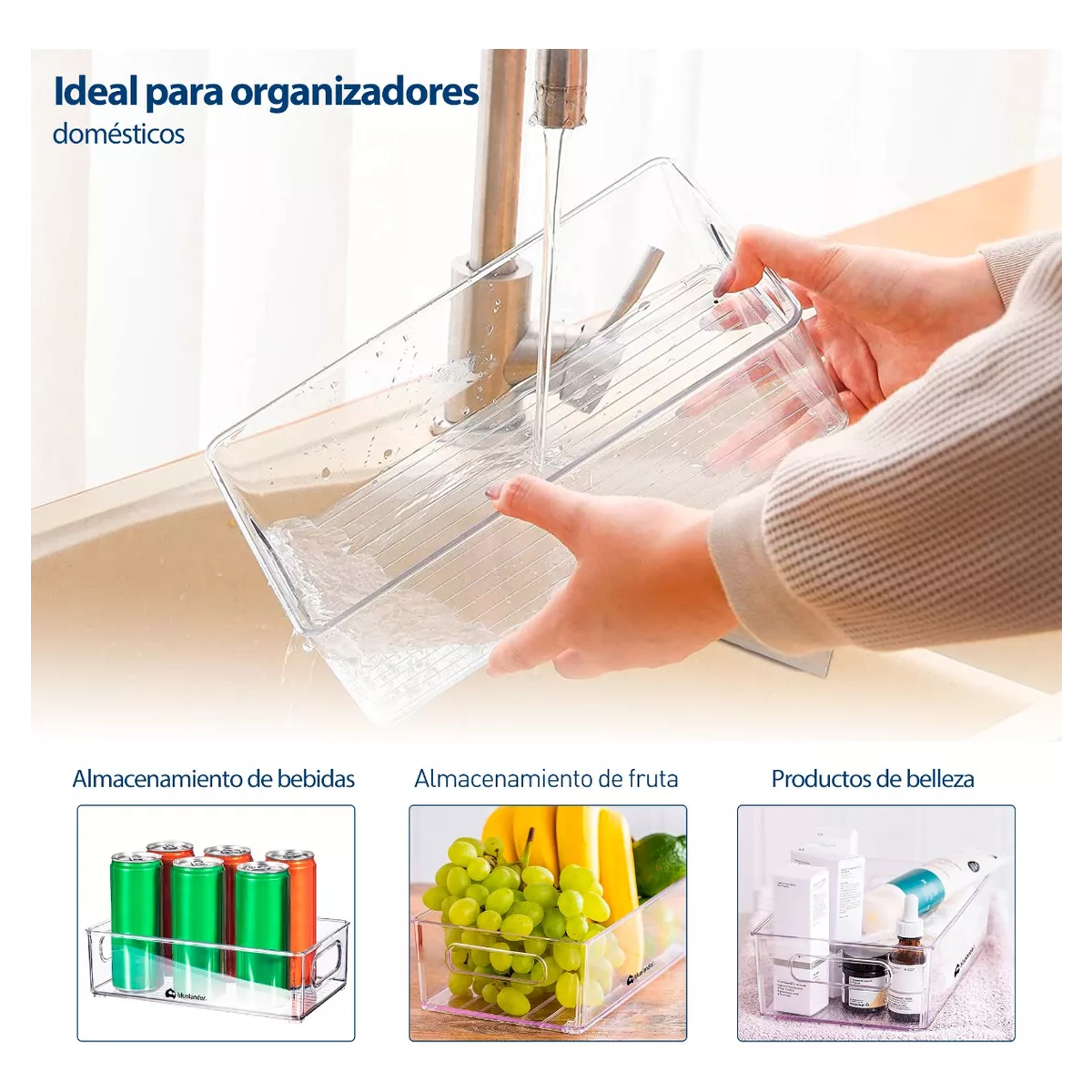 Foto 4 pulgar | Organizadores De Refrigerador Contenedores 8 Piezas Eo Safe Imports Esi-17604 Transparente