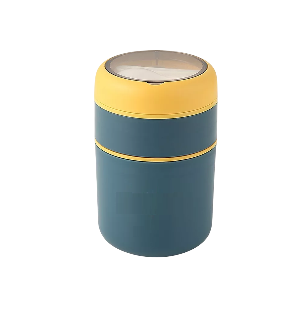 Lonchera Aislante de Acero Inoxidable 710 ml Incluye Cuchara Azul Marino