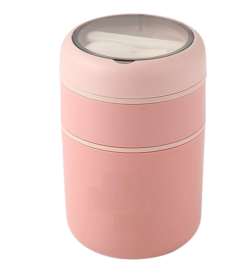 Foto 1 | Lonchera Aislante de Acero Inoxidable 710 ml Incluye Cuchara Rosa
