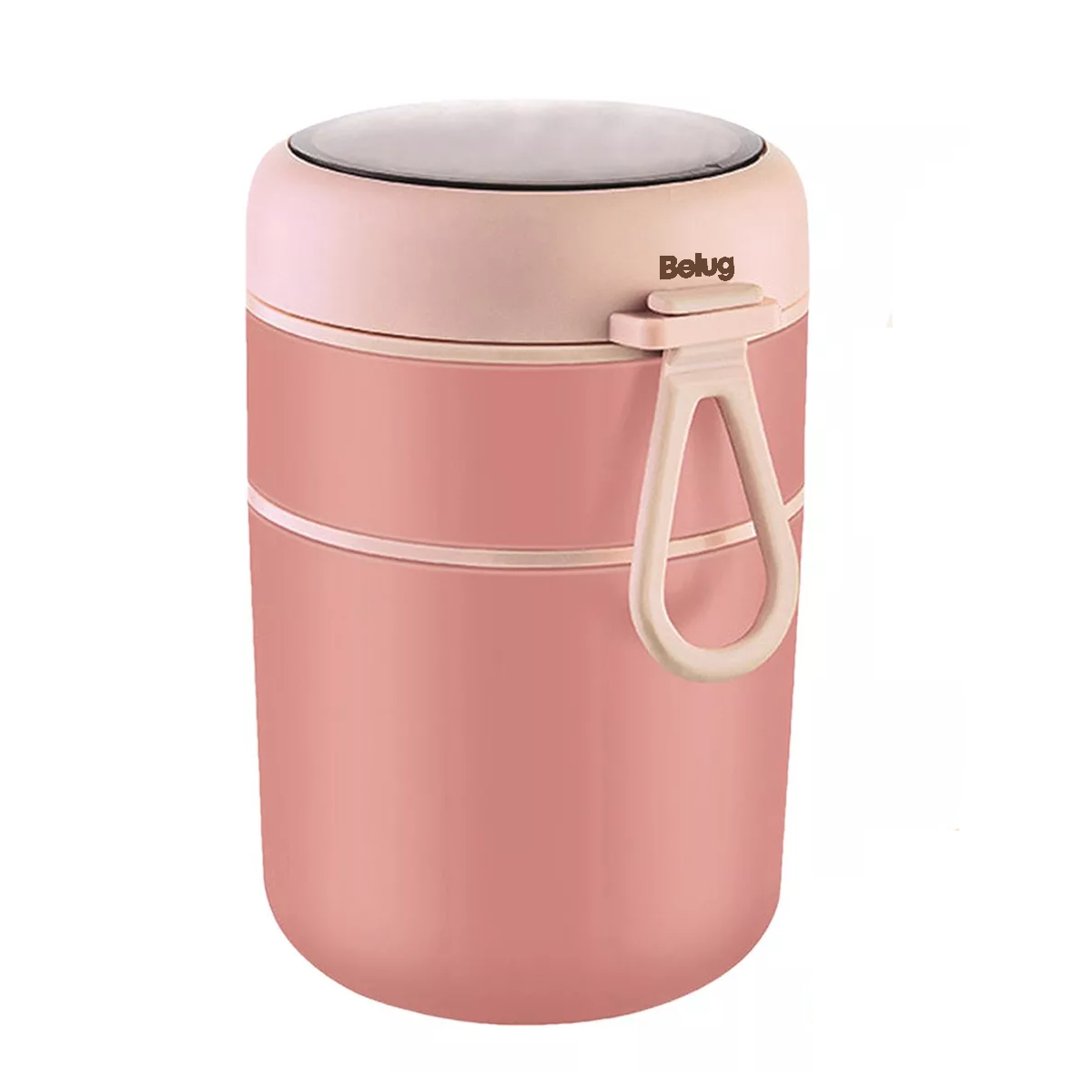 Lonchera Rosa Aislante Acero Inoxidable 710 ml Incluye Cuchara