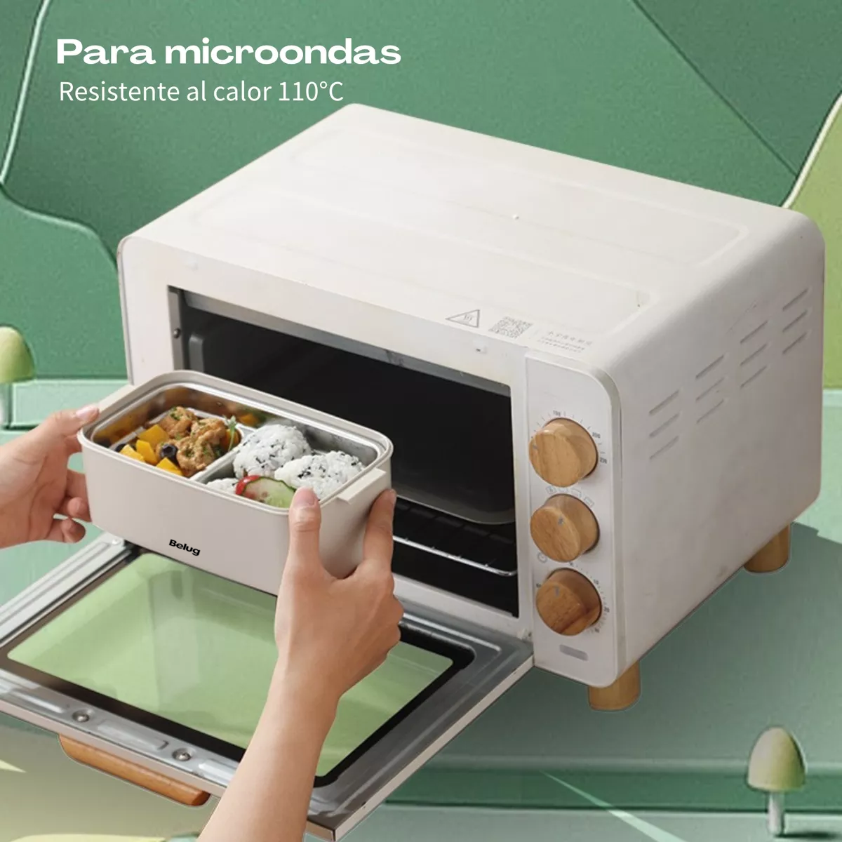 Foto 5 | Lonchera Aislada de Acero Inoxidable Belug Portátil Crema