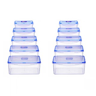 Foto 1 | Recipientes Herméticos Plástico 10 Piezas Eo Safe Imports Esi-18351 Transparente