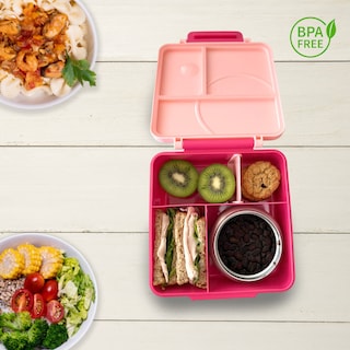 Foto 3 | Happy Life Lonchera Para Niña Tipo Omiebox: Tarro Bento Box 4 Compartimento Modulables Gran Capacidad Sellado