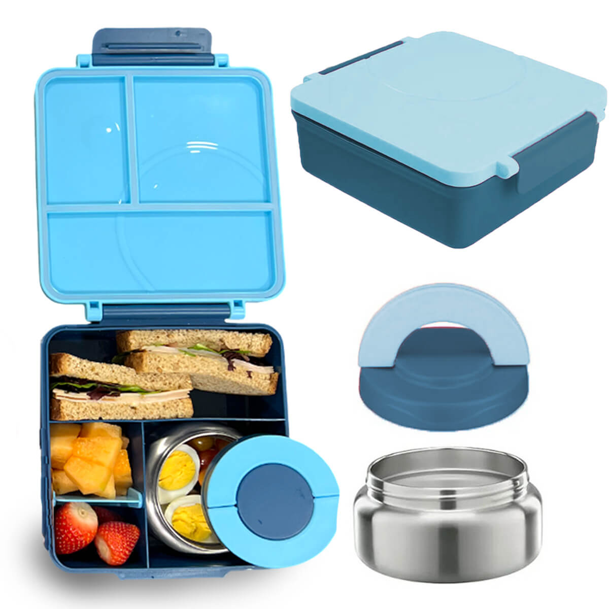Foto 1 | Lonchera Para Niña Tipo Omiebox C Tarro, Lonchera Tipo Bento C 4 Compartimentos Modulables Gran Capacidad Hermétic