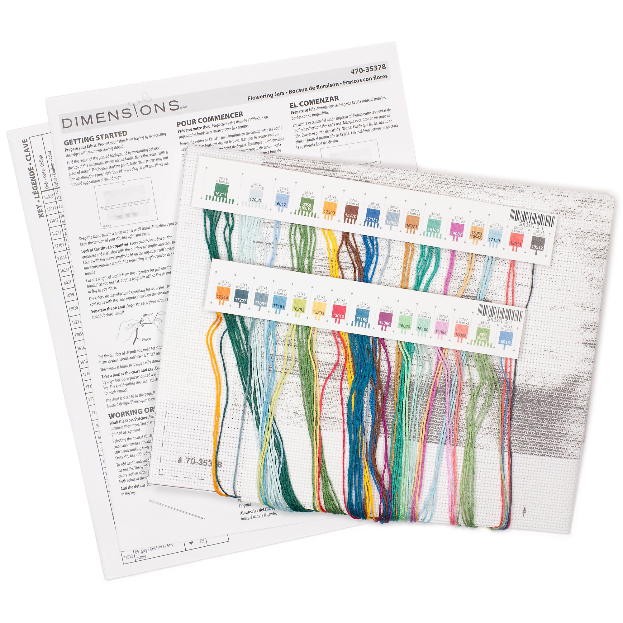 Foto 4 pulgar | Dimensiones Del Kit De Punto De Cruz En Tarro De Cristal, 14 X 10 Cm - Venta Internacional.