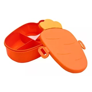 Foto 1 | Lonchera Creativa Portátil De Plástico Con Compartimentos Naranja