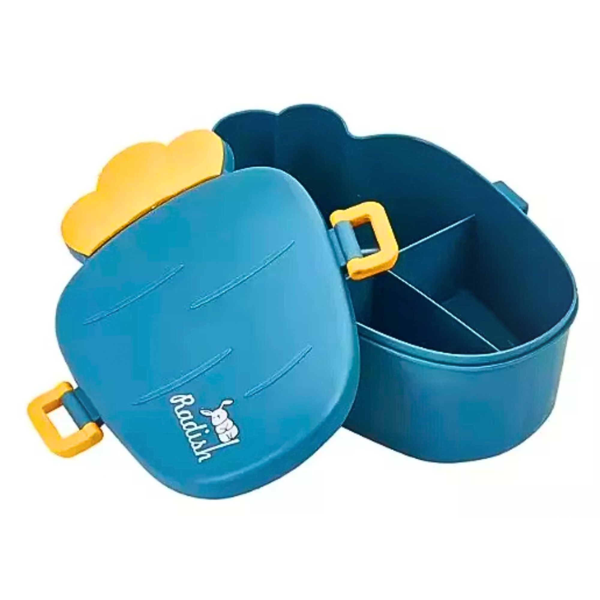 Lonchera Creativa Portátil De Plástico Con Compartimentos Azul Petróleo