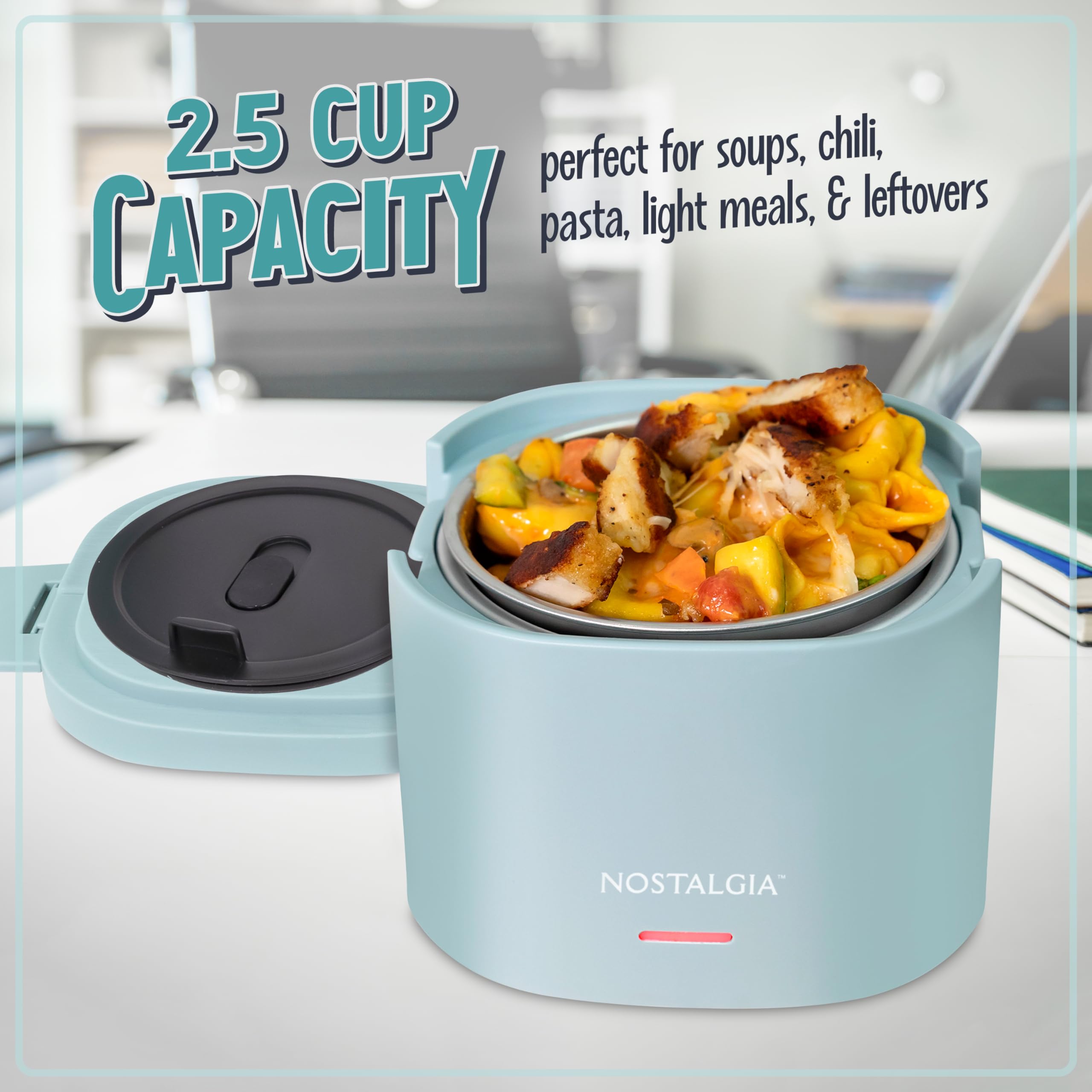 Foto 4 | Lonchera Eléctrica Con Calefacción Nostalgia, Portátil, 600 Ml, Cambray - Venta Internacional.