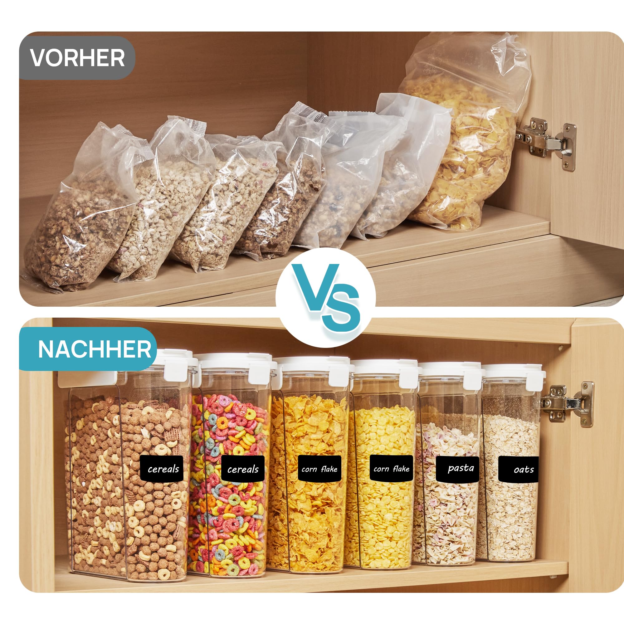 Foto 5 pulgar | Juego De Recipientes Para Cereales Vtopmart, 3 Unidades, 4 Litros, Herméticos Para Almacenar Alimentos - Venta Int