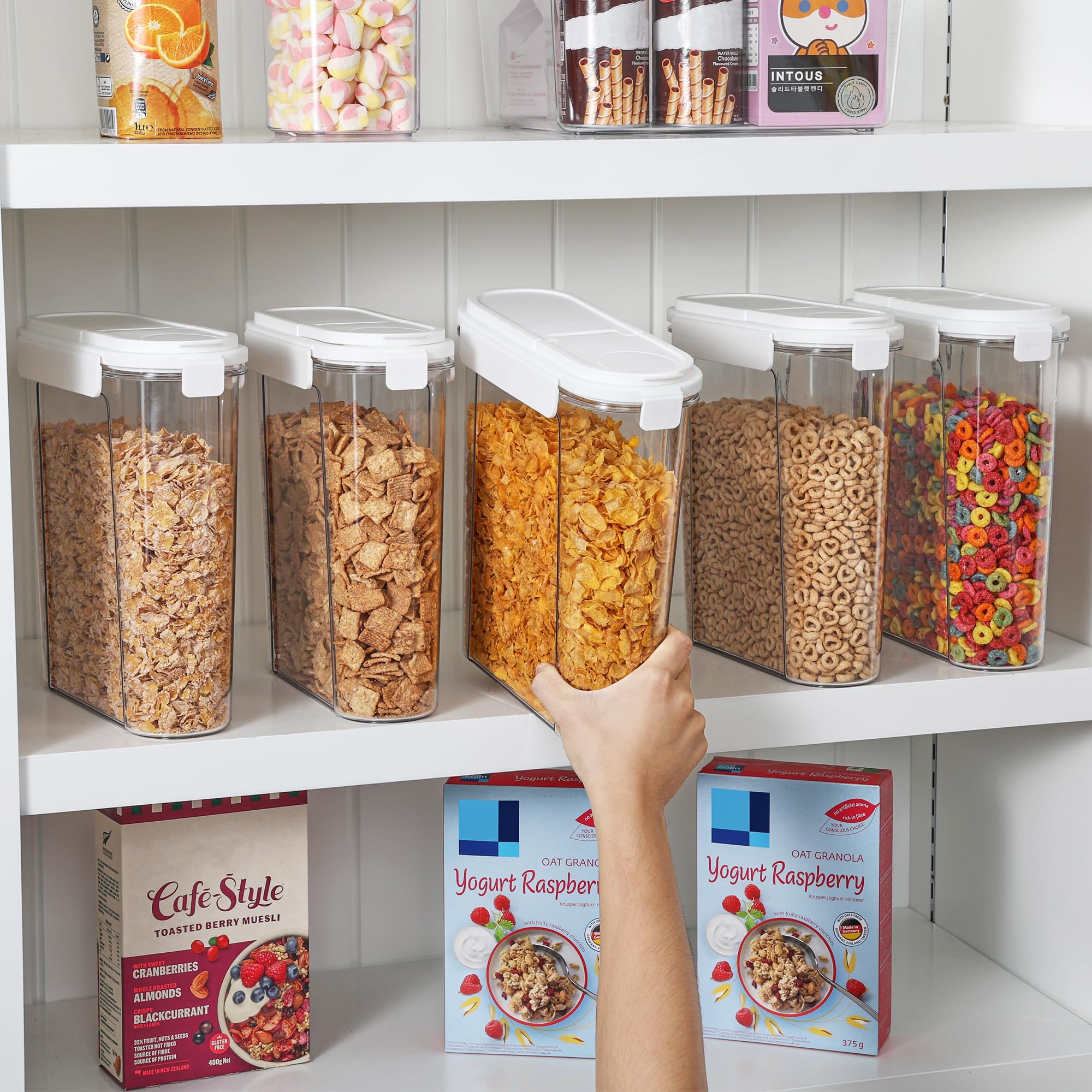 Foto 6 pulgar | Juego De Recipientes Para Cereales Vtopmart, 3 Unidades, 4 Litros, Herméticos Para Almacenar Alimentos - Venta Int