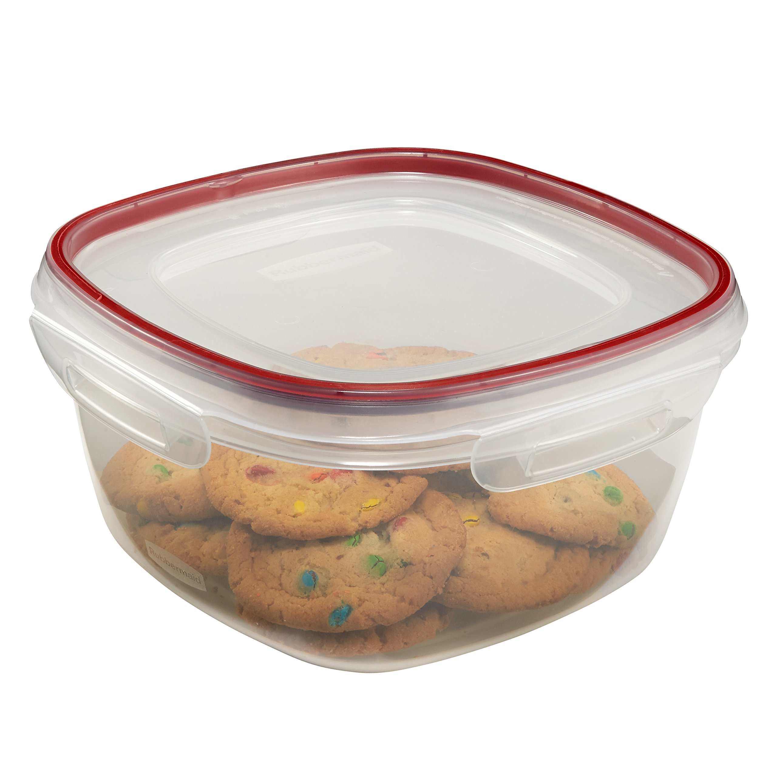 Recipiente Rubbermaid Lock-its Para Almacenamiento De Alimentos, 14 Tazas, Color Rojo - Venta Internacional.