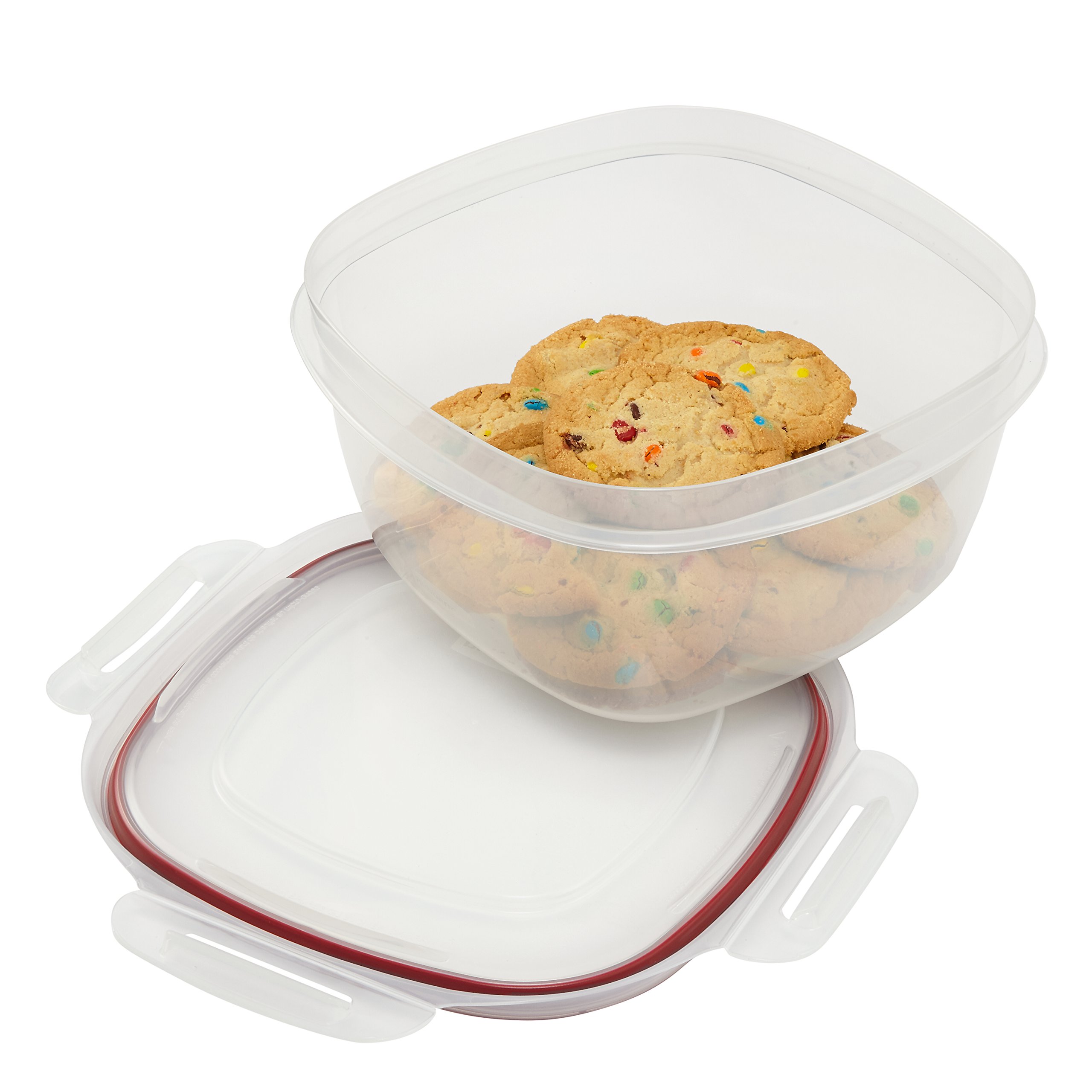 Foto 5 | Recipiente Rubbermaid Lock-its Para Almacenamiento De Alimentos, 14 Tazas, Color Rojo - Venta Internacional.