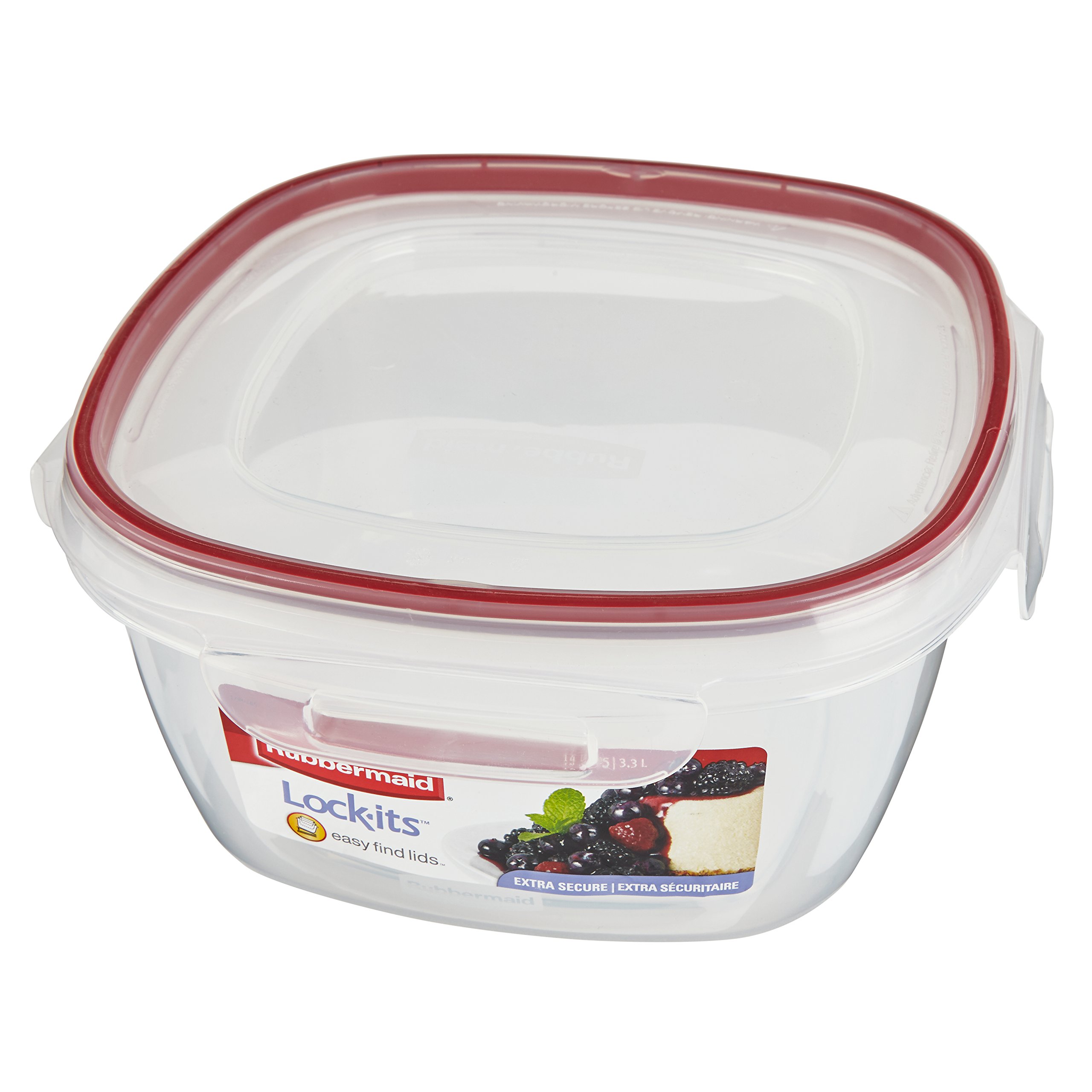 Foto 6 | Recipiente Rubbermaid Lock-its Para Almacenamiento De Alimentos, 14 Tazas, Color Rojo - Venta Internacional.