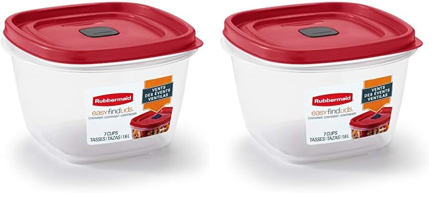 Foto 1 | Recipiente Rubbermaid Easy Find Lids Para Almacenar Alimentos, 7 Tazas, 2 Unidades - Venta Internacional.
