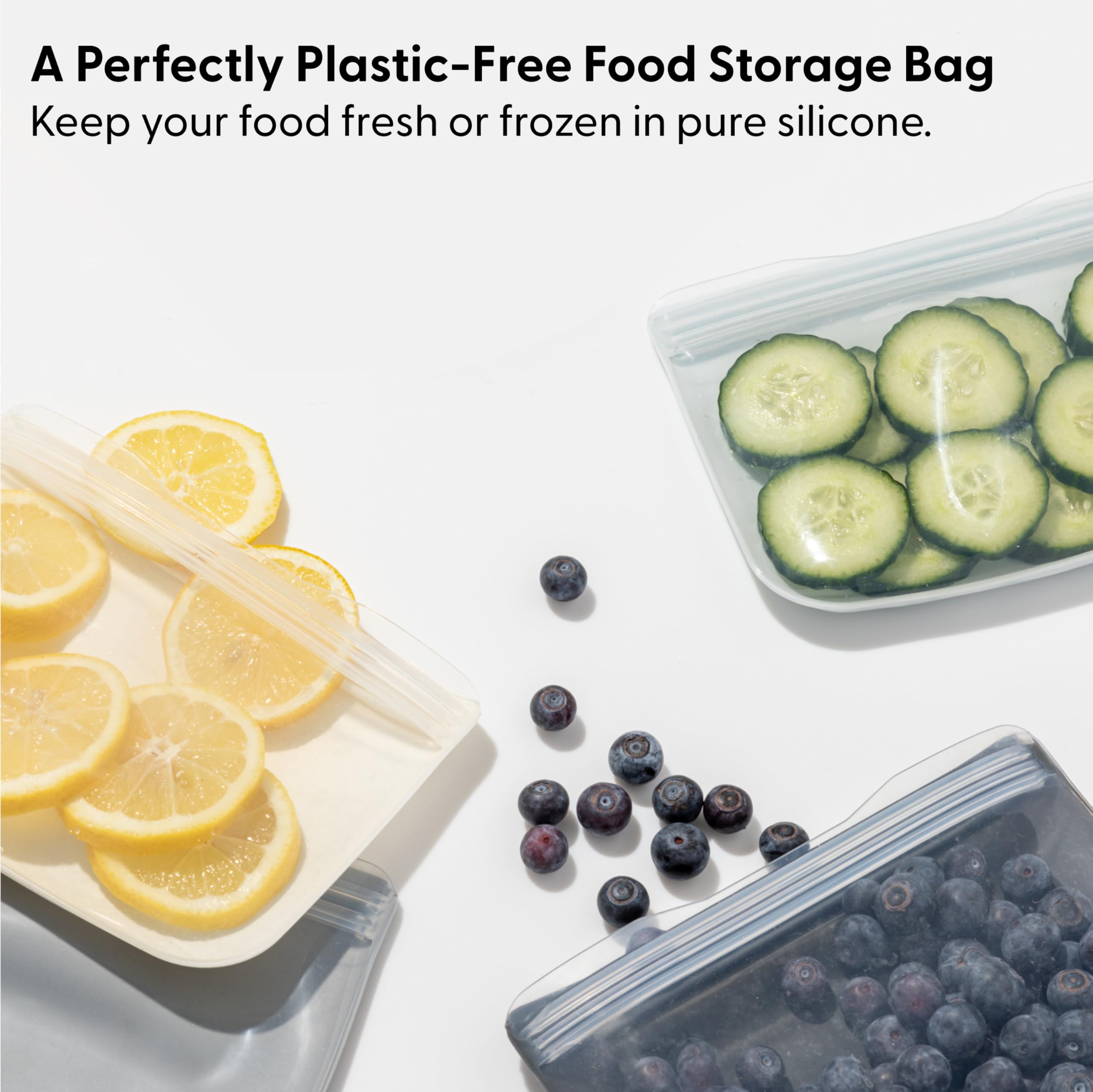 Foto 3 pulgar | Bolsa De Almacenamiento Reutilizable De Silicona W&p Porter Sandwich 1360 Ml Slate - Venta Internacional.