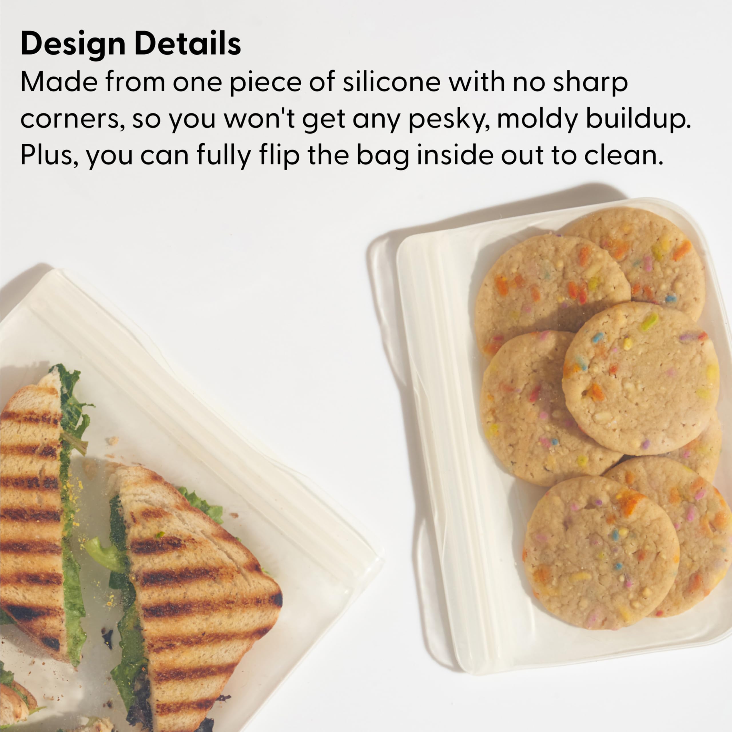 Foto 5 pulgar | Bolsa De Almacenamiento Reutilizable De Silicona W&p Porter Sandwich 1360 Ml Slate - Venta Internacional.