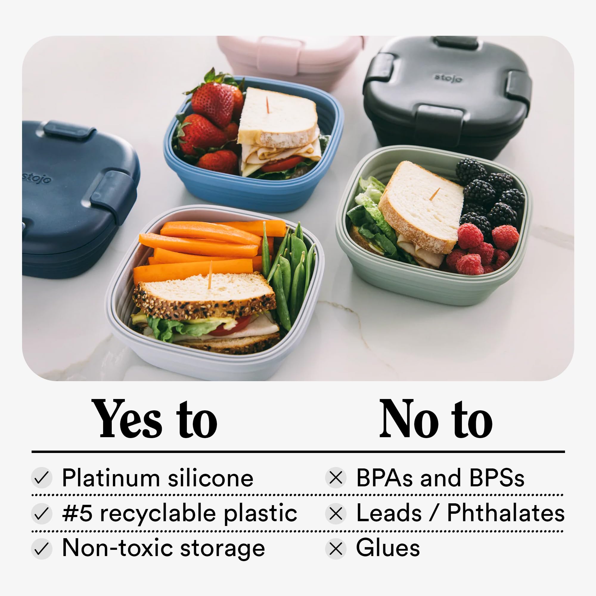 Foto 6 pulgar | Contenedor De Almacenamiento De Alimentos Stojo Caja Plegable Para Sándwiches De 24 Oz - Venta Internacional.