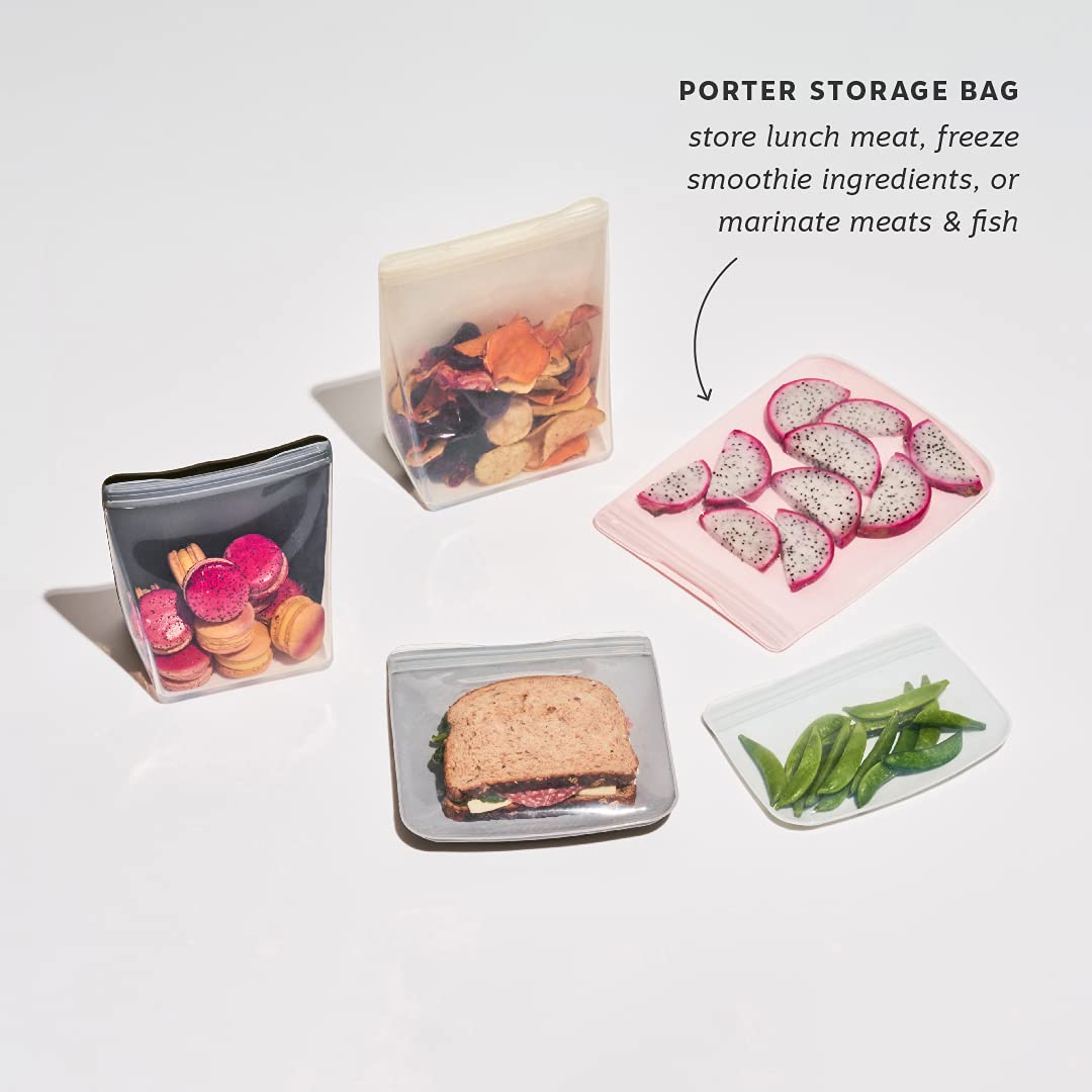 Foto 3 | Bolsa De Almacenamiento Reutilizable De Silicona W&p Porter Sandwich 1,4 L, Color Carbón - Venta Internacional.